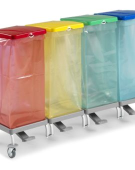 TTS Chariot Dust 4167 avec pédale - 4x70 L